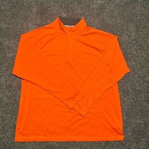 Orange dri fit Reebok quarter zip